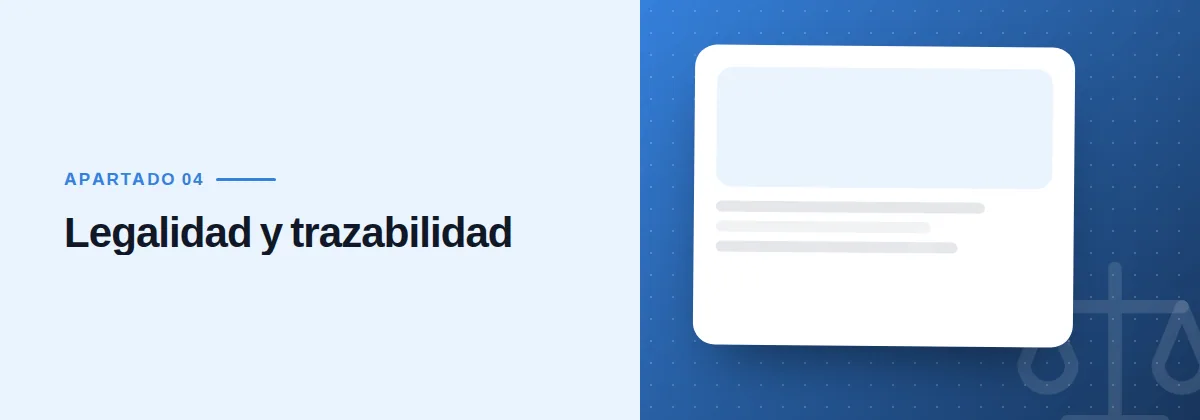 Legalidad y trazabilidad
