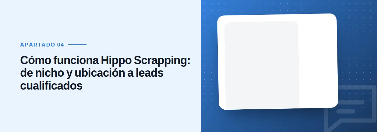 Cómo funciona Hippo Scrapping: de nicho y ubicación a leads cualificados